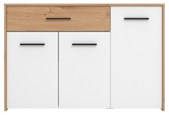 Συρταριέρα Varadero Λευκή/Natural με 1 Συρτάρι Μ119xΠ33xΥ80.5cm