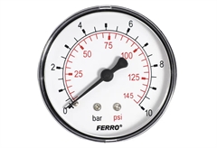 Μανόμετρο Ferro 6.3cm 1/4" Αξονικό 0-10bar
