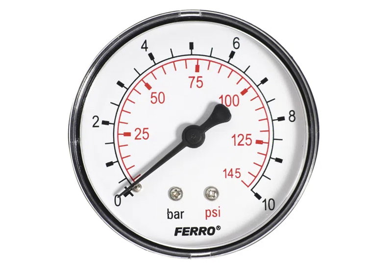 Μανόμετρο Ferro 6.3cm 1/4" Αξονικό 0-10bar