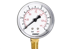 Μανόμετρο Ferro 63MM 1/4" Κάθετο 0-10bar