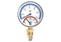 Θερμομανόμετρο Ferro 80MM 1/2" Κάθετο 0-6bar 0-120°C