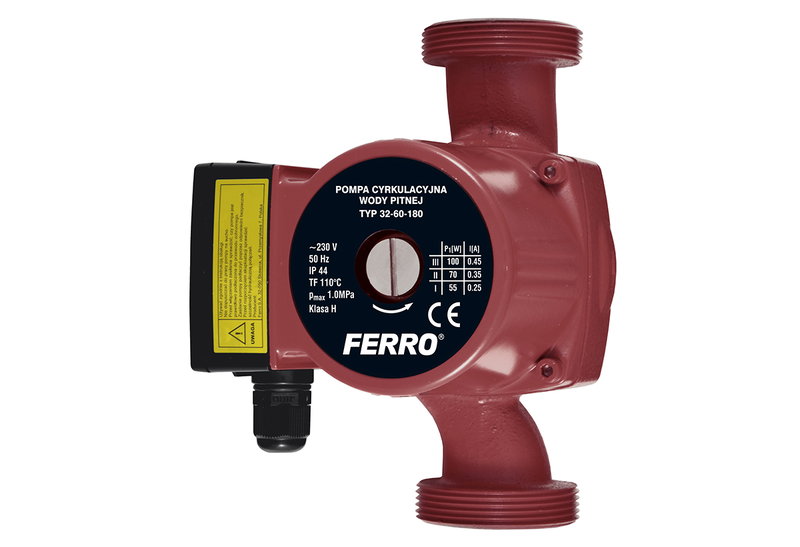 Αντλία Κυκλοφορίας Πόσιμου Νερού Ferro 32/6/180