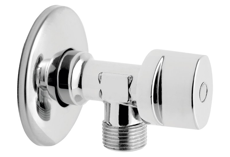 Γωνιακός Σφαιρικός Διακόπτης Ferro 1/2" x 3/8" Αρσενικό-Αρσενικό Χρωμέ