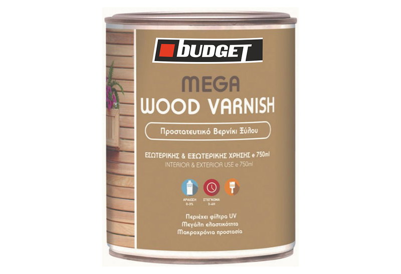 Βερνίκι Ξύλου Budget Mega Wood Varnish Πεύκο Σατινέ 750ml