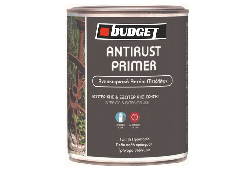 Αστάρι Αντισκωριακό Budget Antirust Primer Μετάλλων Γκρι 750ml