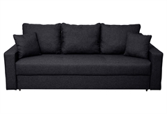 Καναπές Κρεβάτι Τριθέσιος Neptun Μαύρος 220x90cm