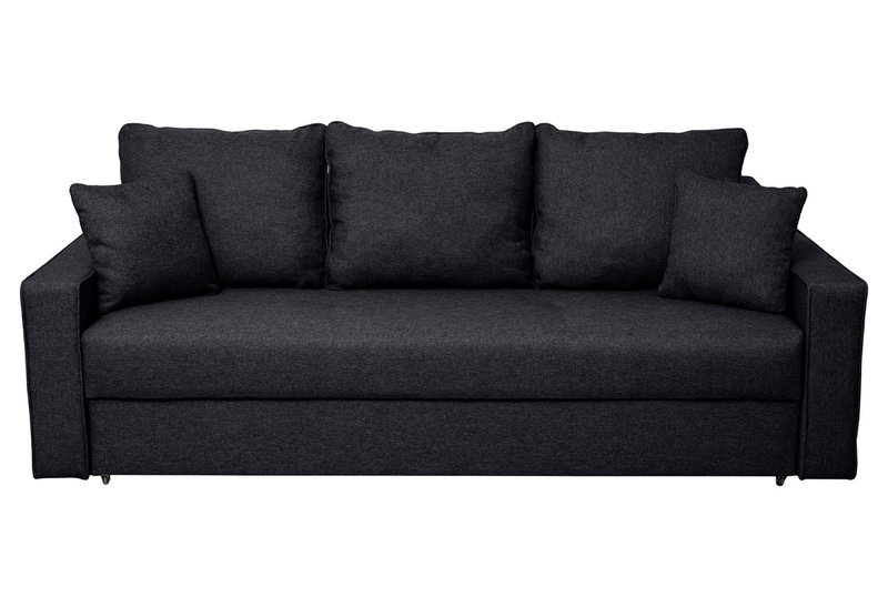 Καναπές Κρεβάτι Τριθέσιος Neptun Μαύρος 220x90cm