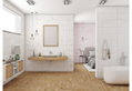 Ντεκόρ Τοίχου Κεραμικό Cemento Perla Diamond 25x75cm Λευκό
