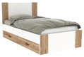 Κρεβάτι Μονό Kitwood Teen Λευκό/Natural για Στρώμα 200x90cm με 2 Συρτάρια