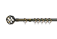 Κουρτινόβεργα Central Home Sun Επεκτεινόμενη Φ16/19mm 120/210cm Μπρονζέ