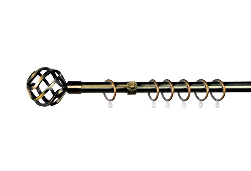 Κουρτινόβεργα Central Home Sun Επεκτεινόμενη Φ16/19mm 120/210cm Μπρονζέ