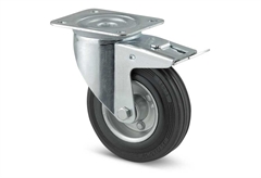 Ροδάκι Tente Φ125mm Περιστρεφόμενο με Φρένο & Πλάκα 100kg
