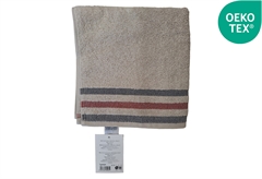 Πετσέτα Προσώπου Caressa Stripes 100x50cm Μπεζ