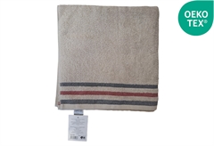 Πετσέτα Σώματος Caressa 140x70cm Μπεζ Stripes