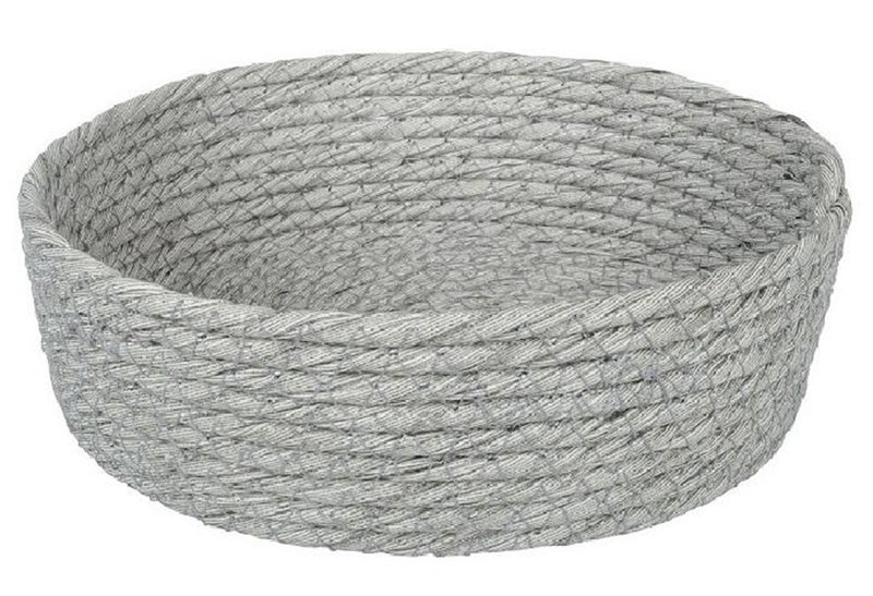 Καλάθι Espiel Rattan Φ20x6cm Γκρι