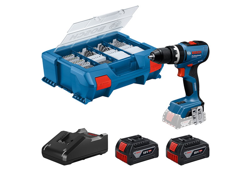 Σετ Bosch Pro GSB 18V-65 Κρουστικό Δραπανοκατσάβιδο 18V με 2 Μπαταρίες & Φορτιστή