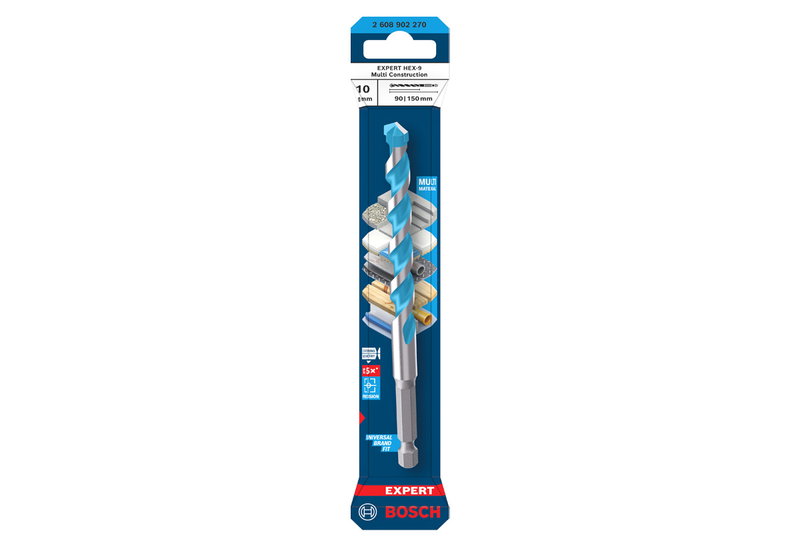 Τρυπάνι Πολλαπλών Υλικών Bosch Expert HEX-9 Multi Construction Φ10x80mm