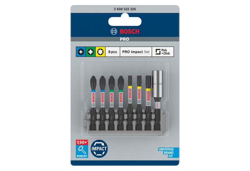 Σετ Μύτες Κατσαβιδιών Bosch Pro Impact 8τμχ