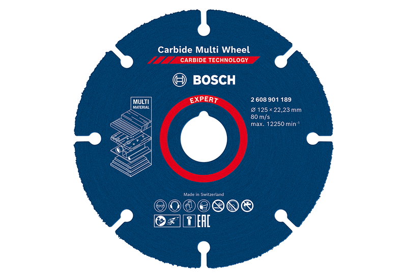 Δίσκος Κοπής Πολλαπλών Χρήσεων Bosch Expert Carbide Multi 125mm