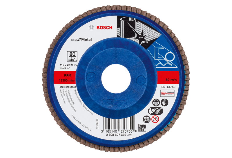 Δίσκος Λείανσης με Φυλλαράκια Bosch Pro X571 80mm