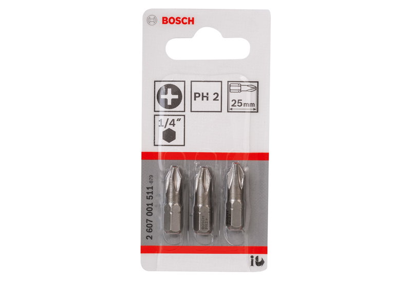 Σετ Μύτες Bosch Line Extra Hard PH2 25mm 3τμχ