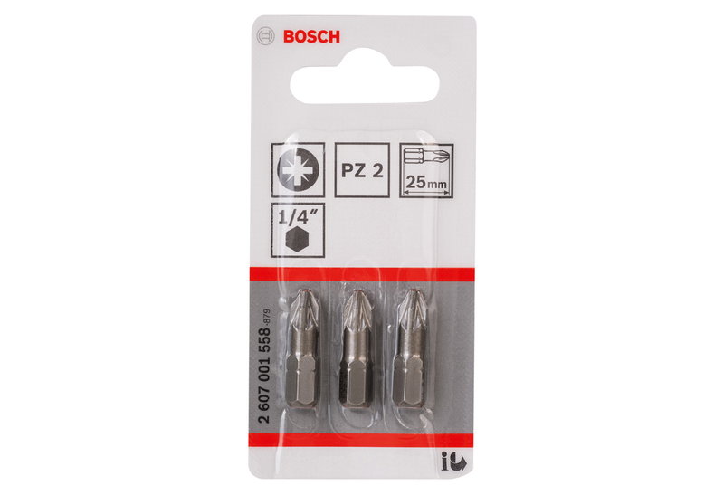 Σετ Μύτες Bosch Line Extra Hard PZ2 25mm 3τμχ