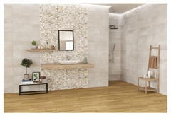 Ντεκόρ Τοίχου Κεραμικό Cemento Silver Diamond 25x75cm Γκρι