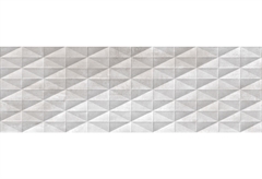 Ντεκόρ Τοίχου Κεραμικό Cemento Silver Diamond 25x75cm Γκρι