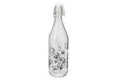 Μπουκάλι Νερού Secret de Gourmet White Floral 1lt Γυάλινο