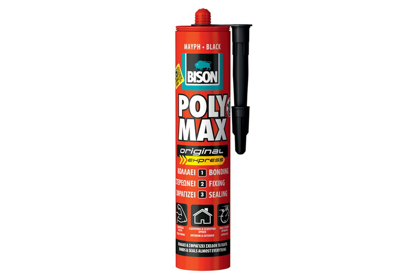 Κόλλα Bison Poly Max Μαύρη 280mL/425Gr