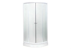 Σετ Καμπίνα Ντους Kadda 80x195cm με Τζάμι 4mm Ματ και Βάση Ντους Λευκή