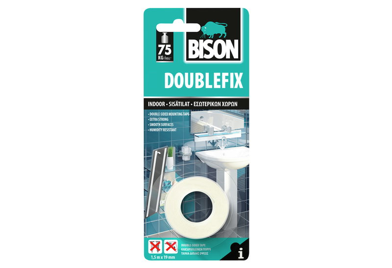 Ταινία Διπλής Όψης Bison 1.5Mx19mm