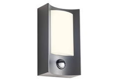 Απλίκα Εξωτερικού Χώρου LED Smarter Warp SMD 8W IP44 3000K Μαύρη με Αισθητήρα