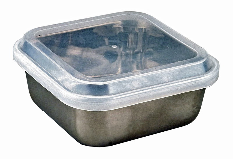 Φαγητοδοχείο Ανοξείδωτο με Καπάκι 13x13cm