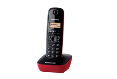 Panasonic KX-TG1611GRR Ασύρματο Τηλέφωνο Μαύρο/Κόκκινο