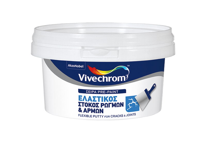 Στόκος Ρωγμών & Αρμών Ελαστικός Vivechrom 700ml Λευκός