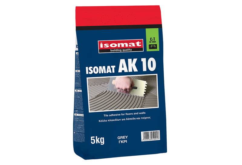 Isomat AK-10 Κόλλα Πλακιδίων Γκρι 5kg C1 Τ