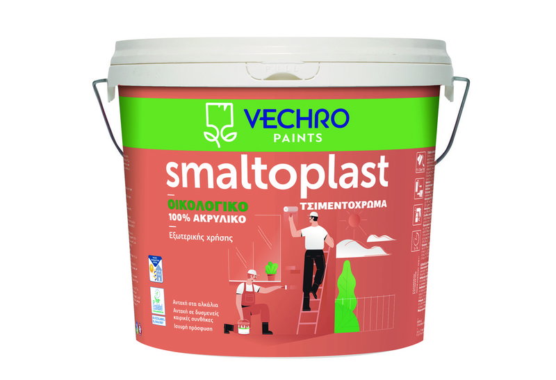 Τσιμεντόχρωμα Vechro Smaltoplast Γκρι 10lt