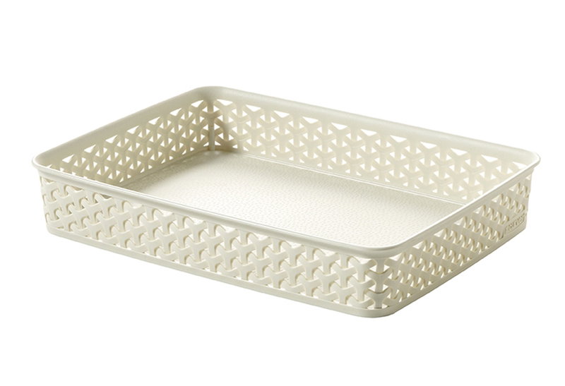 Καλάθι Αποθήκευσης Πλαστικό Curver Mystyle Μ36xΠ26xΥ6cm Λευκό