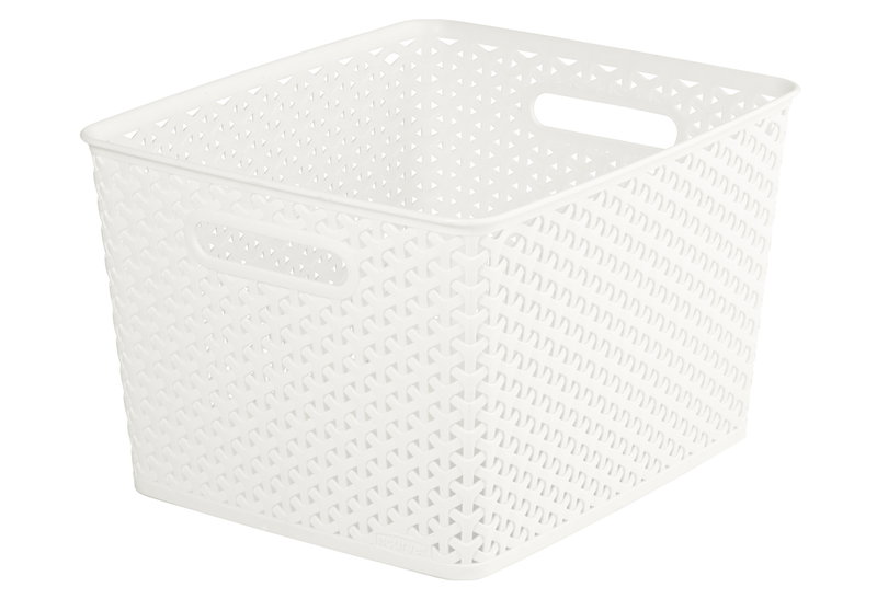 Καλάθι Αποθήκευσης Πλαστικό Curver Mystyle L Μ35.5xΠ29.6xΥ22cm Λευκό