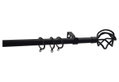 Κουρτινόβεργα Central Home Murchia Επεκτεινόμενη Φ16/19mm 120/210cm Μαύρη Ματ