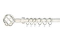 Κουρτινόβεργα Central Home Murchia Επεκτεινόμενη Φ16/19mm 120/210cm Λευκή/Χρυσή