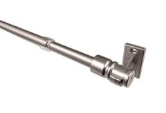 Κουρτινόβεργα Central Home Florida Επεκτεινόμενη Φ12mm 55/135cm Ασημί Ματ