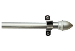 Κουρτινόβεργα Central Home Florida Επεκτεινόμενη Φ12mm 135/225cm Ασημί Ματ