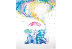 Αφίσα Miniposter Colorful Elefant, με διαστάσεις (ΜxΥ): 40x50 cm.