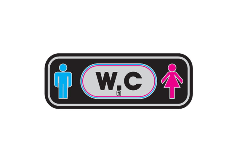 Πινακίδα '' Wc Ανδρών-Γυναικών 22X8cm