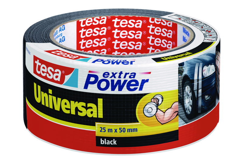 Ταινία Υφασμάτινη Tesa Extra Power Universal 25Mx50mm Μαύρη