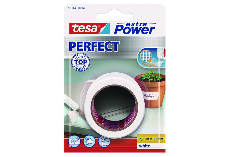 Ταινία Υφασμάτινη Tesa Extra Power Perfect 2.75Mx38mm Λευκή