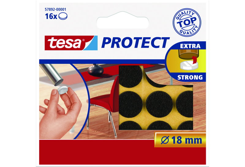 Τσοχάκι Προστασίας Tesa Protect 18mm Καφέ 16 Τεμάχια