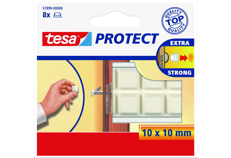 Προστατευτικά Αυτοκόλλητα Tesa Protect 10X10mm 8 Τεμάχια Λευκά